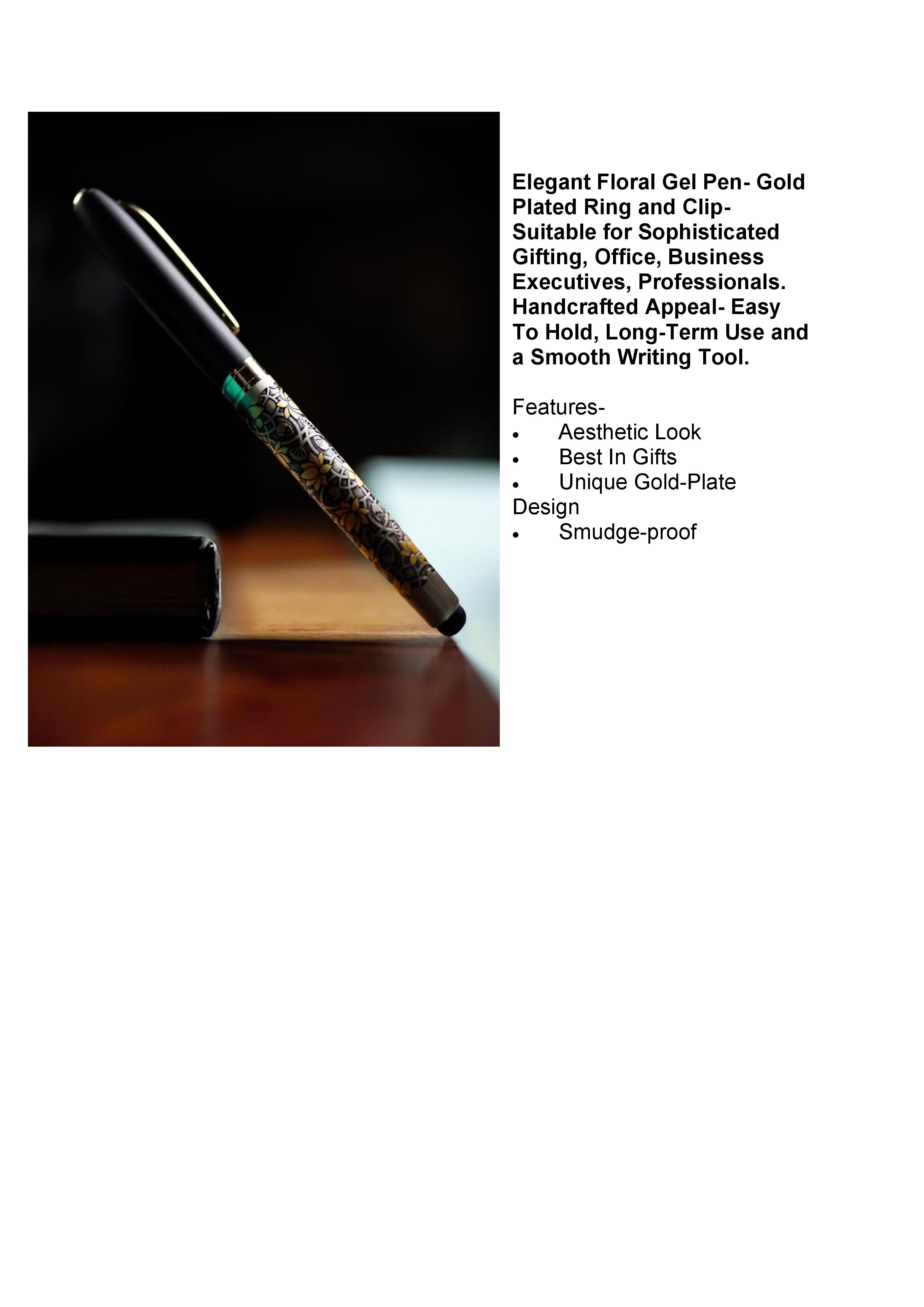 Elegant Floral Gel Pen